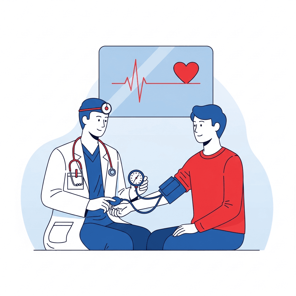 Hypertension management program illustration